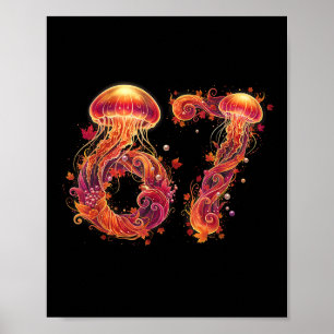 67 Meme Zes Zeven 6 7 Retro Kwal Vis Zee Oceaan Th Poster