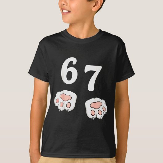 67 Meme Zes Zeven 6 7 Shirt Meme Grappige Kat 67  (Voorkant)