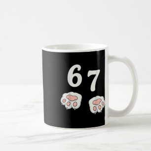 67 Meme Zes Zeven 6 7 Shirt Meme Grappige Kat 67 Koffiemok
