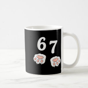 67 Meme Zes Zeven 6 7 Shirt Meme Grappige Kat 67 Koffiemok