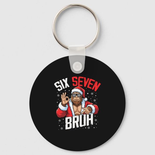 67 Meme Zes Zeven Bruh Bigfoot Sinterklaas 6 7 Gra Sleutelhanger (Voorkant)