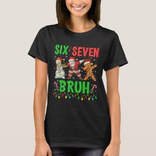 67 Meme Zes Zeven Bruh Dabbing Kerstman 6 7 Grappi T-shirt