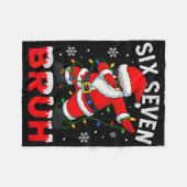 67 Meme Zes Zeven Bruh Dabbing Kerstman Grappig Ke Fleece Deken (Voorkant (Horizontaal))