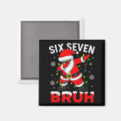67 Meme Zes Zeven Bruh Dabbing Kerstman Grappig Ke Magneet (Voorkant / Achterkant)