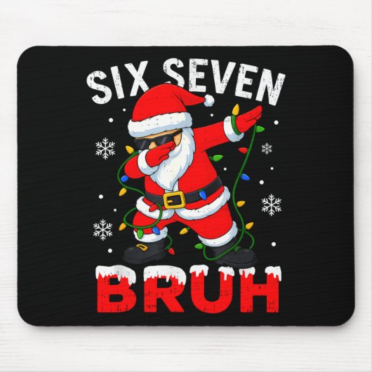 67 Meme Zes Zeven Bruh Dabbing Kerstman Grappig Ke Muismat (Voorkant)