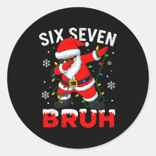 67 Meme Zes Zeven Bruh Dabbing Kerstman Grappige K Ronde Sticker