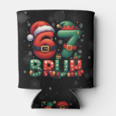 67 Meme Zes Zeven Bruh Grappig Kerstmis 6 7 Blikjeskoeler (Achterkant)