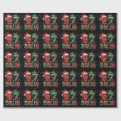 67 Meme Zes Zeven Bruh Grappig Kerstmis 6 7 Cadeaupapier (Vlak)