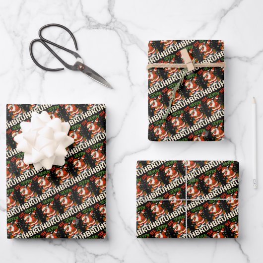 67 Meme Zes Zeven Bruh Grappig Kerstmis 6 7 Inpakpapier Vel (Voorkant)