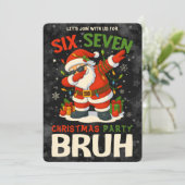 67 Meme Zes Zeven Bruh Grappig Kerstmis 6 7 Kaart (Staand voorkant)