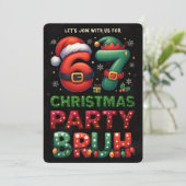 67 Meme Zes Zeven Bruh Grappig Kerstmis 6 7 Kaart (Staand voorkant)