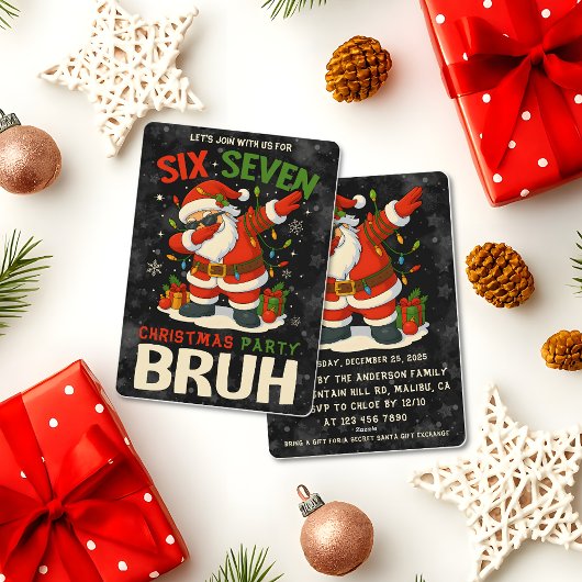 67 Meme Zes Zeven Bruh Grappig Kerstmis 6 7 Kaart