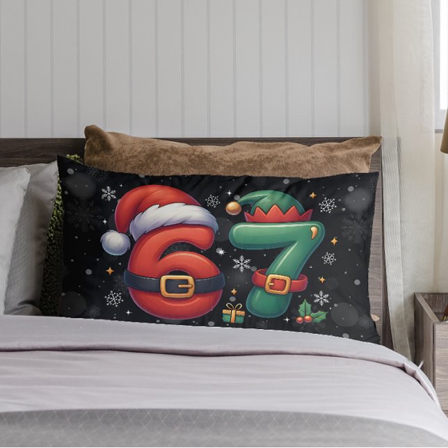 67 Meme Zes Zeven Bruh Grappig Kerstmis 6 7 Kussen (Creator heeft geüpload)