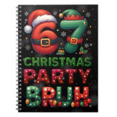 67 Meme Zes Zeven Bruh Grappig Kerstmis 6 7 Notitieboek (Voorkant)