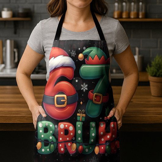 67 Meme Zes Zeven Bruh Grappig Kerstmis 6 7 Schort