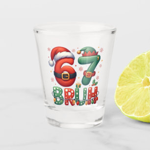 67 Meme Zes Zeven Bruh Grappig Kerstmis 6 7 Shot Glas