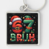 67 Meme Zes Zeven Bruh Grappig Kerstmis 6 7 Sleutelhanger (Voorkant)