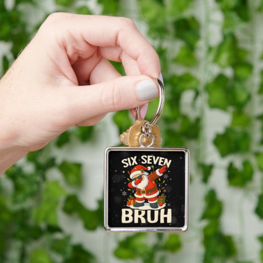 67 Meme Zes Zeven Bruh Grappig Kerstmis 6 7 Sleutelhanger (Hand)