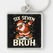 67 Meme Zes Zeven Bruh Grappig Kerstmis 6 7 Sleutelhanger (Voorkant)
