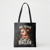 67 Meme Zes Zeven Bruh Grappig Kerstmis 6 7 Tote Bag (Voorkant)