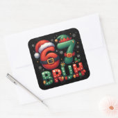 67 Meme Zes Zeven Bruh Grappig Kerstmis 6 7 Vierkante Sticker (Envelop)