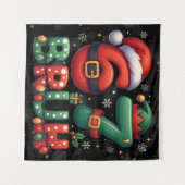 67 Meme Zes Zeven Bruh Grappig Kerstmis 6 7 Wandkleed (Voorkant (horizontaal))