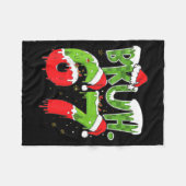 67 Meme Zes Zeven Bruh Grappig Nummer Kerstmis  Fleece Deken (Voorkant (Horizontaal))