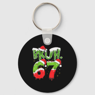 67 Meme Zes Zeven Bruh Grappig Nummer Kerstmis Sleutelhanger