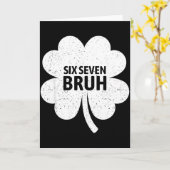 67 Meme Zes Zeven Bruh Grappige St. Patrick's Dag  Kaart (Gele Bloem)