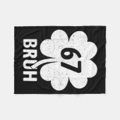 67 Meme Zes Zeven Bruh Grappige St. Patrick's Day Fleece Deken (Voorkant (Horizontaal))
