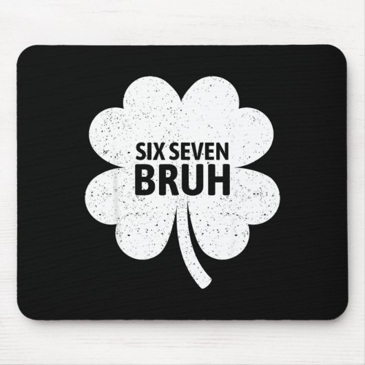 67 Meme Zes Zeven Bruh Grappige St. Patrick's Day Muismat (Voorkant)