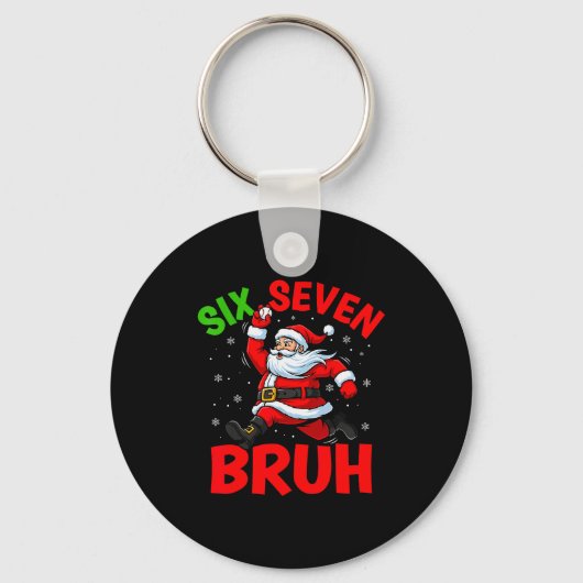 67 Meme Zes Zeven Bruh Kerstman Honkbal Grappige K Sleutelhanger (Voorkant)