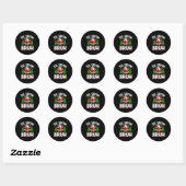 67 Meme Zes Zeven Bruh Sinterklaas Grappige Kerst Ronde Sticker (Vel)
