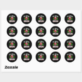67 Meme Zes Zeven Bruh Sinterklaas Grappige Kerst  Ronde Sticker (Vel)