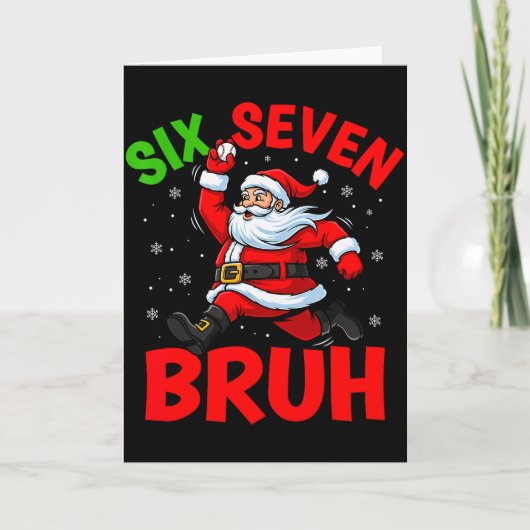 67 Meme Zes Zeven Bruh Sinterklaas Honkbal Grappig Kaart (Voorkant)