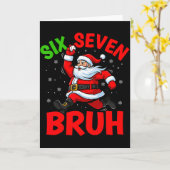 67 Meme Zes Zeven Bruh Sinterklaas Honkbal Grappig Kaart (Gele Bloem)