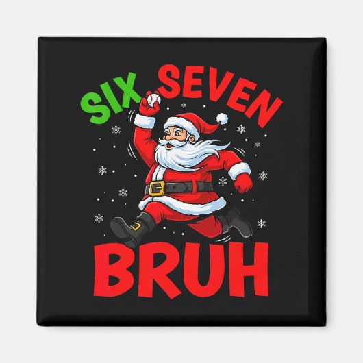 67 Meme Zes Zeven Bruh Sinterklaas Honkbal Grappig Magneet (Voorkant)
