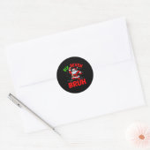 67 Meme Zes Zeven Bruh Sinterklaas Honkbal Grappig Ronde Sticker (Envelop)