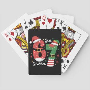 67 Meme Zes Zeven Elf Kerstmis Kerstman Hoed Pokerkaarten