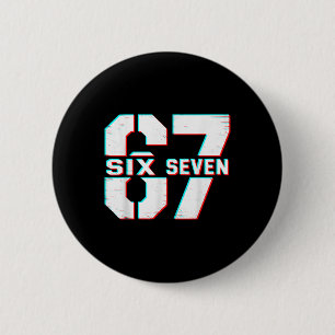 67 Meme Zes Zeven Grappig 6 7 Gen Alpha Jargon 6-7 Ronde Button 5,7 Cm
