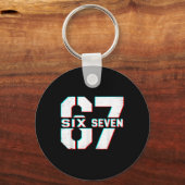 67 Meme Zes Zeven Grappig 6 7 Gen Alpha Jargon 6-7 Sleutelhanger (Voorkant)