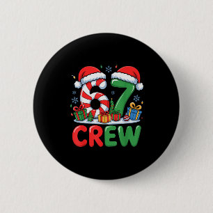 67 Meme Zes Zeven Grappig Kerst Vrouwen Mannen Jon Ronde Button 5,7 Cm