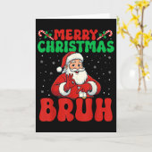 67 Meme Zes Zeven Grappig Prettig Kerstfeest Bruh Kaart (Gele Bloem)
