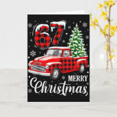 67 Meme Zes Zeven Grappige Kerst Meme Slang Vrouwe Kaart (Gele Bloem)