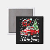67 Meme Zes Zeven Grappige Kerst Meme Slang Vrouwe Magneet (Voorkant / Achterkant)