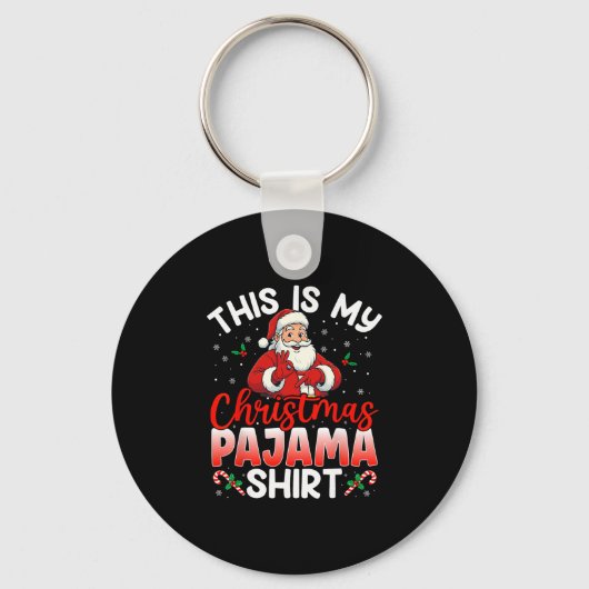 67 Meme Zes Zeven Grappige Kerst Pijama's Kerstman Sleutelhanger (Voorkant)