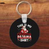 67 Meme Zes Zeven Grappige Kerst Pijama's Kerstman Sleutelhanger (Voorkant)