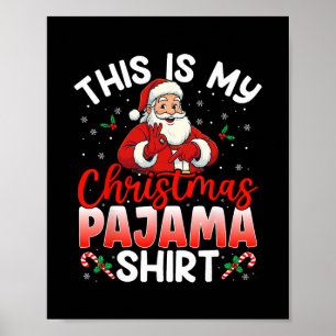 67 Meme Zes Zeven Grappige Kerst Pyjama's Kerstman Poster