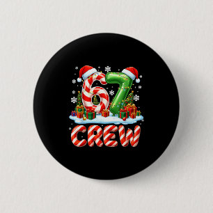 67 Meme Zes Zeven Grappige Kerst Vrouwen Mannen Jo Ronde Button 5,7 Cm