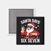 67 Meme Zes Zeven Kerstman Grappig Kerstmis Gen Z Magneet (Voorkant / Achterkant)